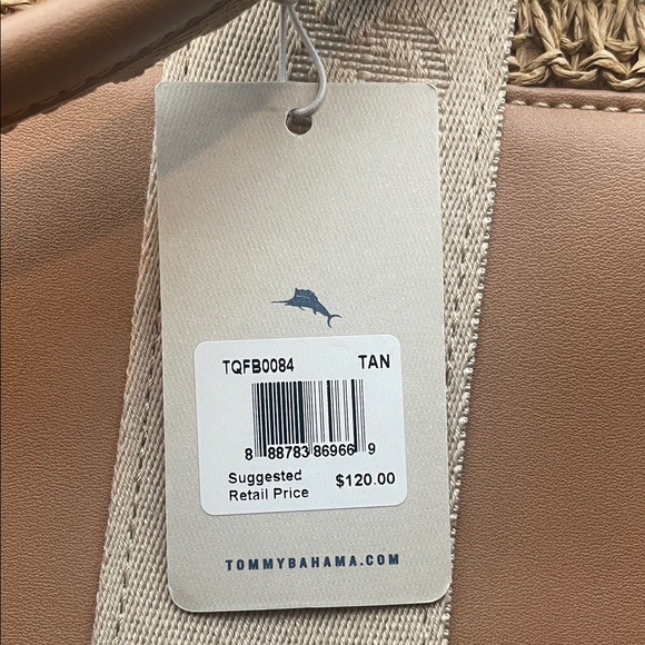 Tommy Bahama Woven Tote Bag + Silver Bangles Gift Set Resort Chic - Picture 8 of 8